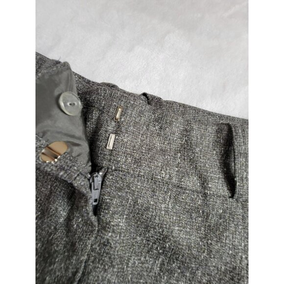 Boston Proper Women's Tweed Pleated Front Mid Rise Casual Shorts Gray 6 NEW - Picture 3 of 9